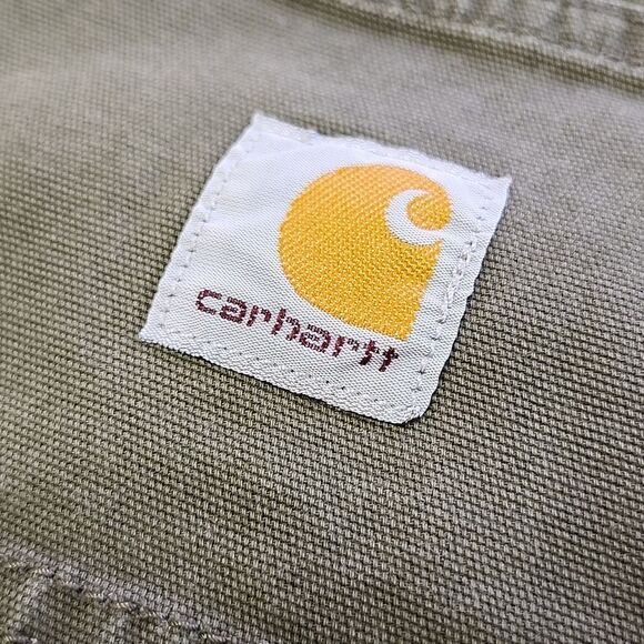 CARHARTT Men's Rugged Flex Relaxed Fit Canvas Work Shorts Faded Gray Cotton - Picture 4 of 11